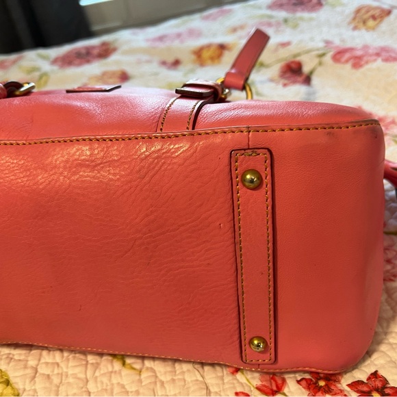 Dooney & Bourke Pink Leather Tote Bag - Picture 5 of 14